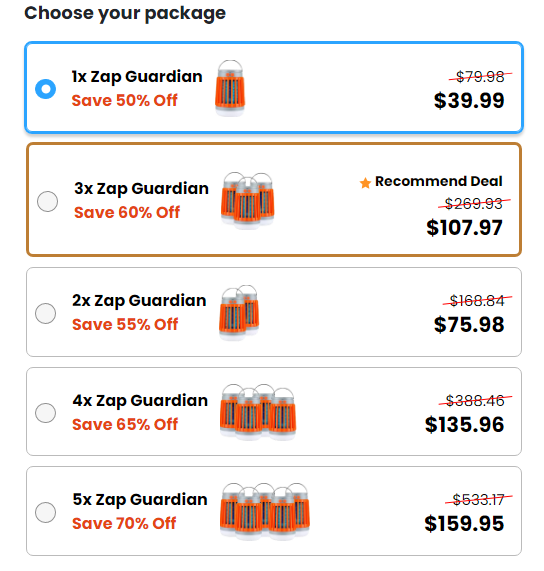 Zap Guardian Pricing